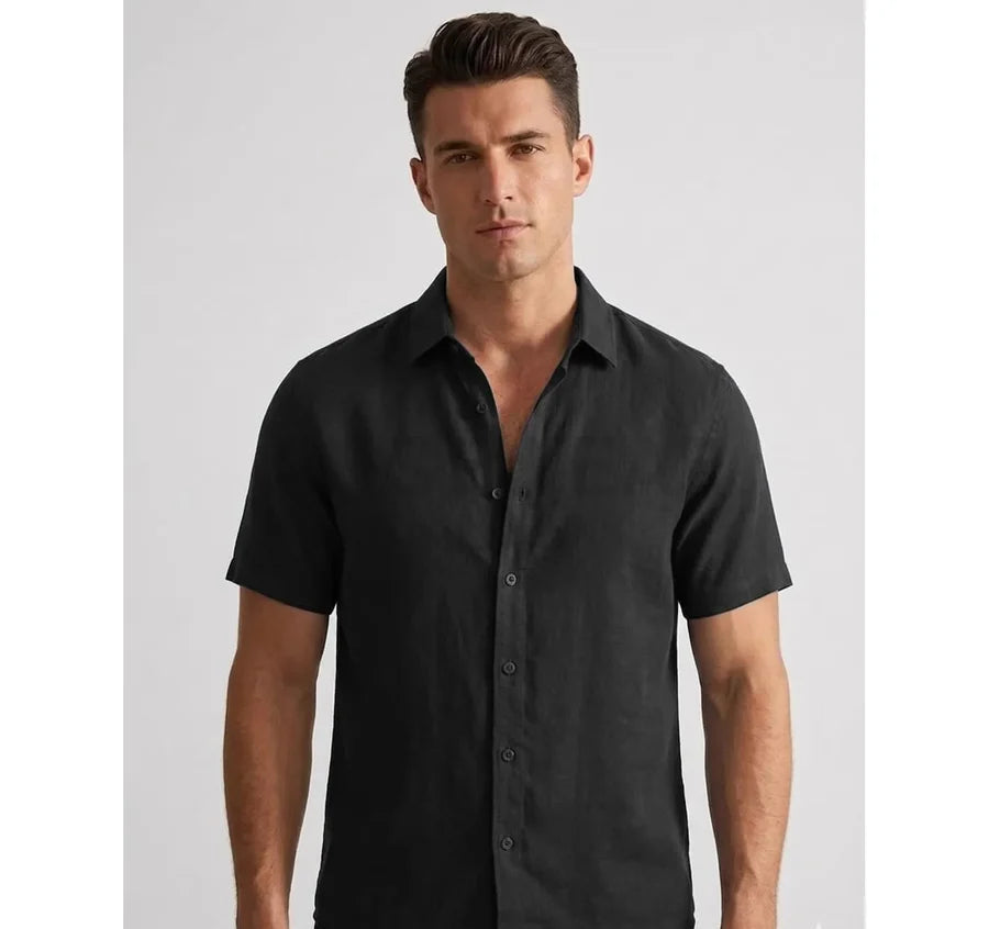 Camicia Cotone e Lino Uomo, Fresca e Alla Moda